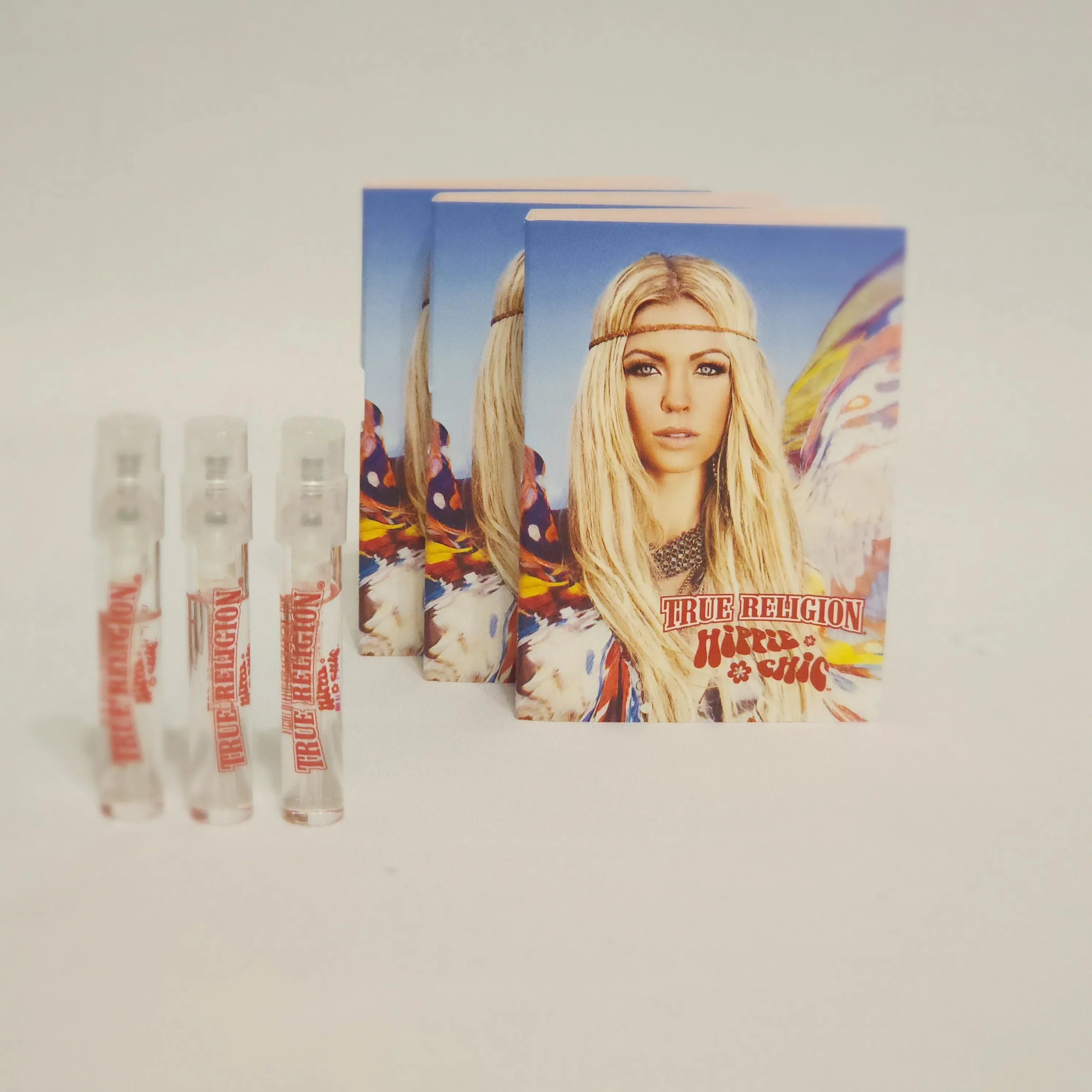 5 Sample Vials: Hippie Chic True Religion women 0.05 oz / 1.52 ml EDP Spray