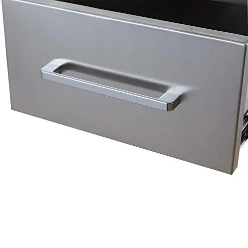 yuxiangBBQ Outdoor Kitchen Drawers Stainless Steel,14" W x 8-1/2"H x 23" D Single Drawer,Flush Mount for Outdoor Kitchen or BBQ Island