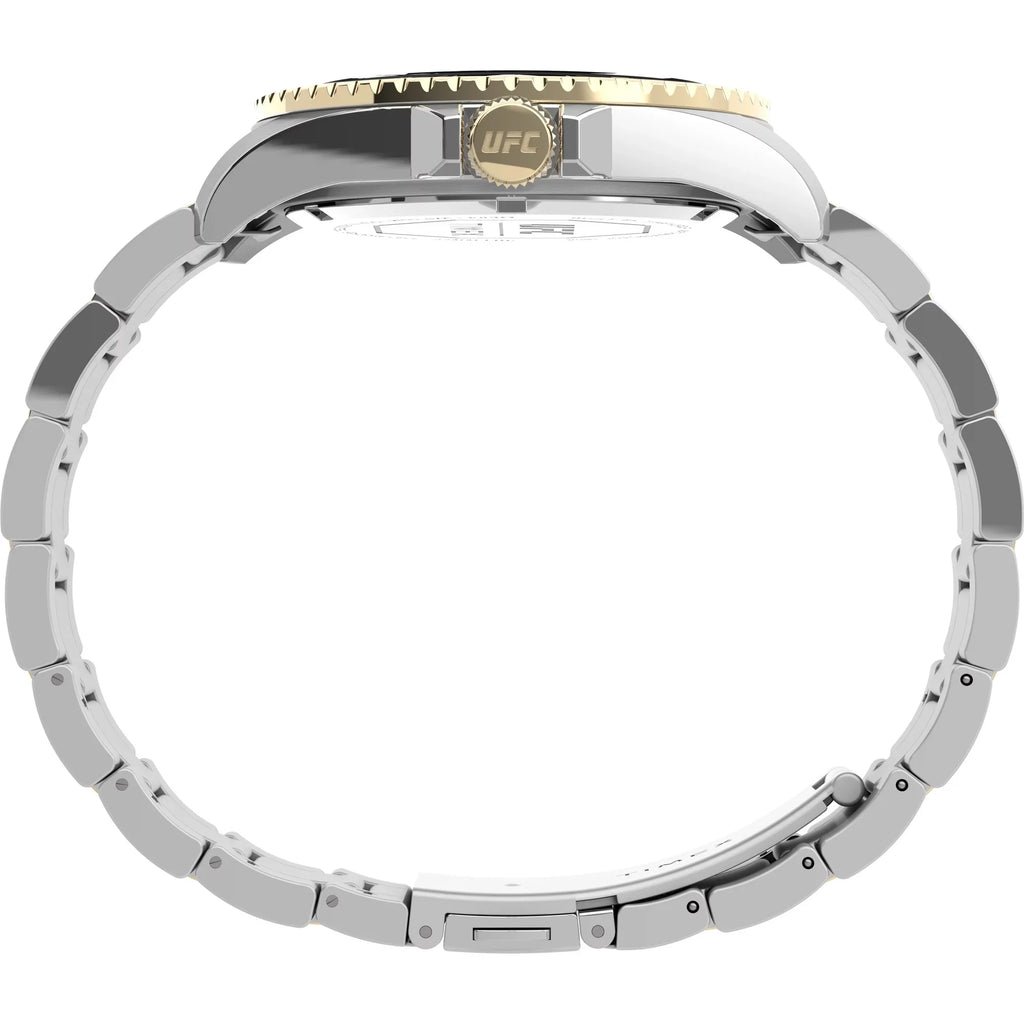Timex UFC Men's Debut 42mm Watch - Two-Tone Strap Blue Dial Silver-Tone Case