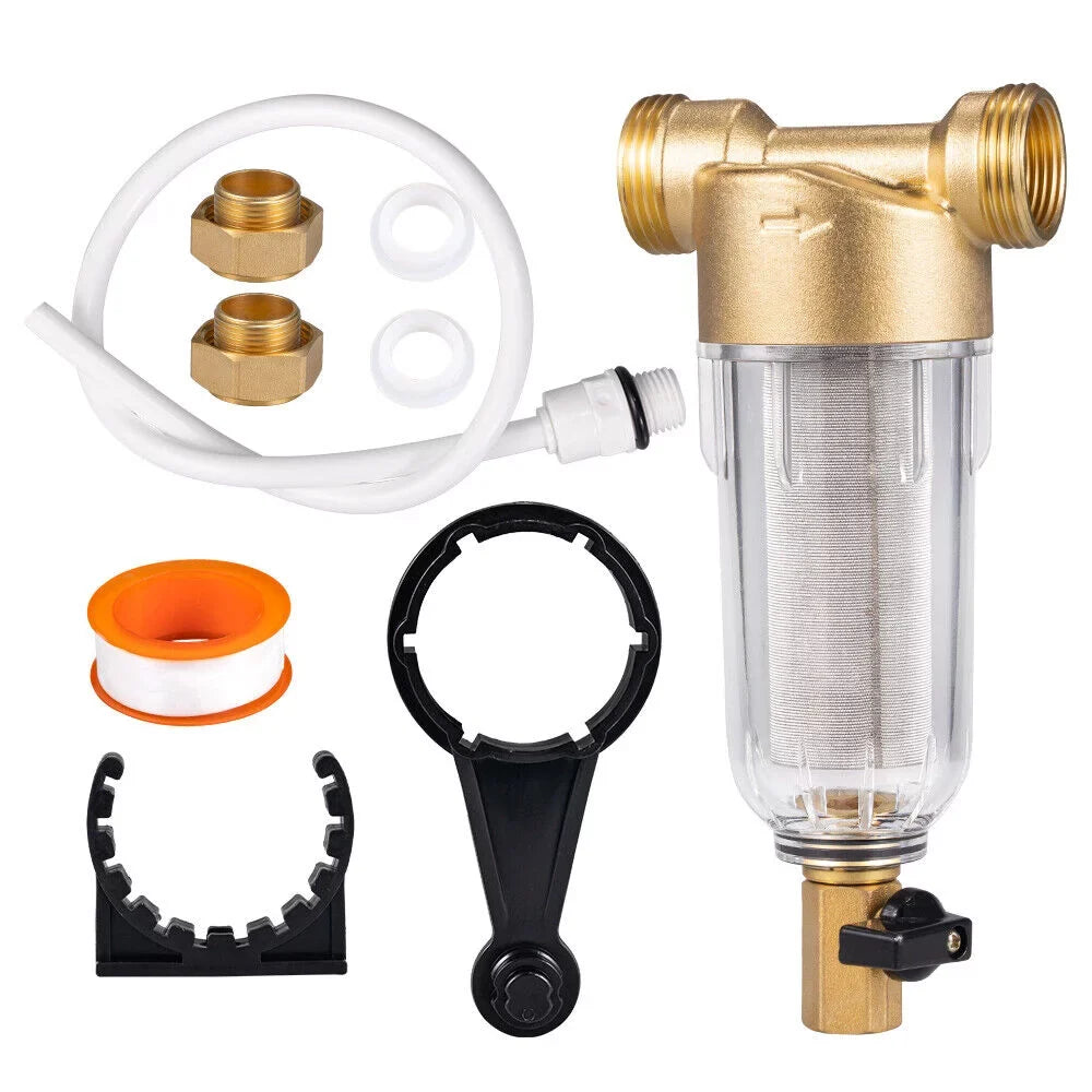 KingFurt Spin Down Sediment Filter - Long-lasting 316L Material, Reusable Design to Save Costs - Fits All Pipes, Easy Maintenance
