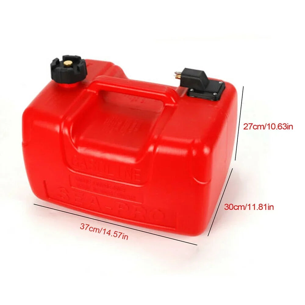 Miumaeov 3 Gallon Universal Portable External Fuel Tank Outboard Motor Fuel Tank with Connector Motor Fuel Tank