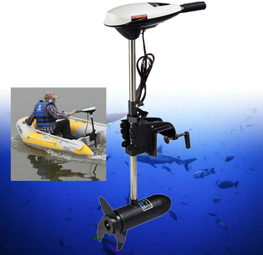 Outboard Motor Watercraft Engine 12V 65lb Electric Outboard Inflatable Fishing Ship Brush Motor Engine 660W