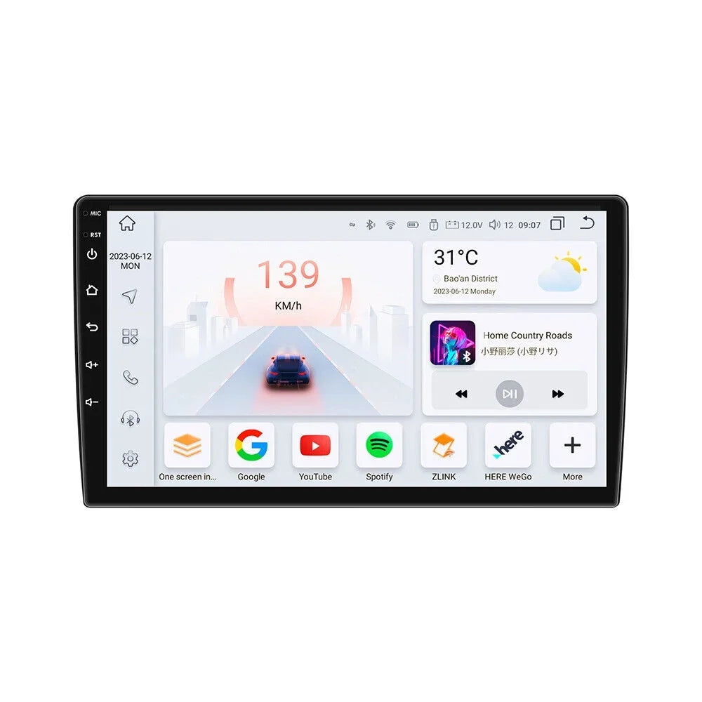 10'' 2Din Android QLED Car Stereo Nav GPS Radio DSP CarPlay Condition 8 4+32GB