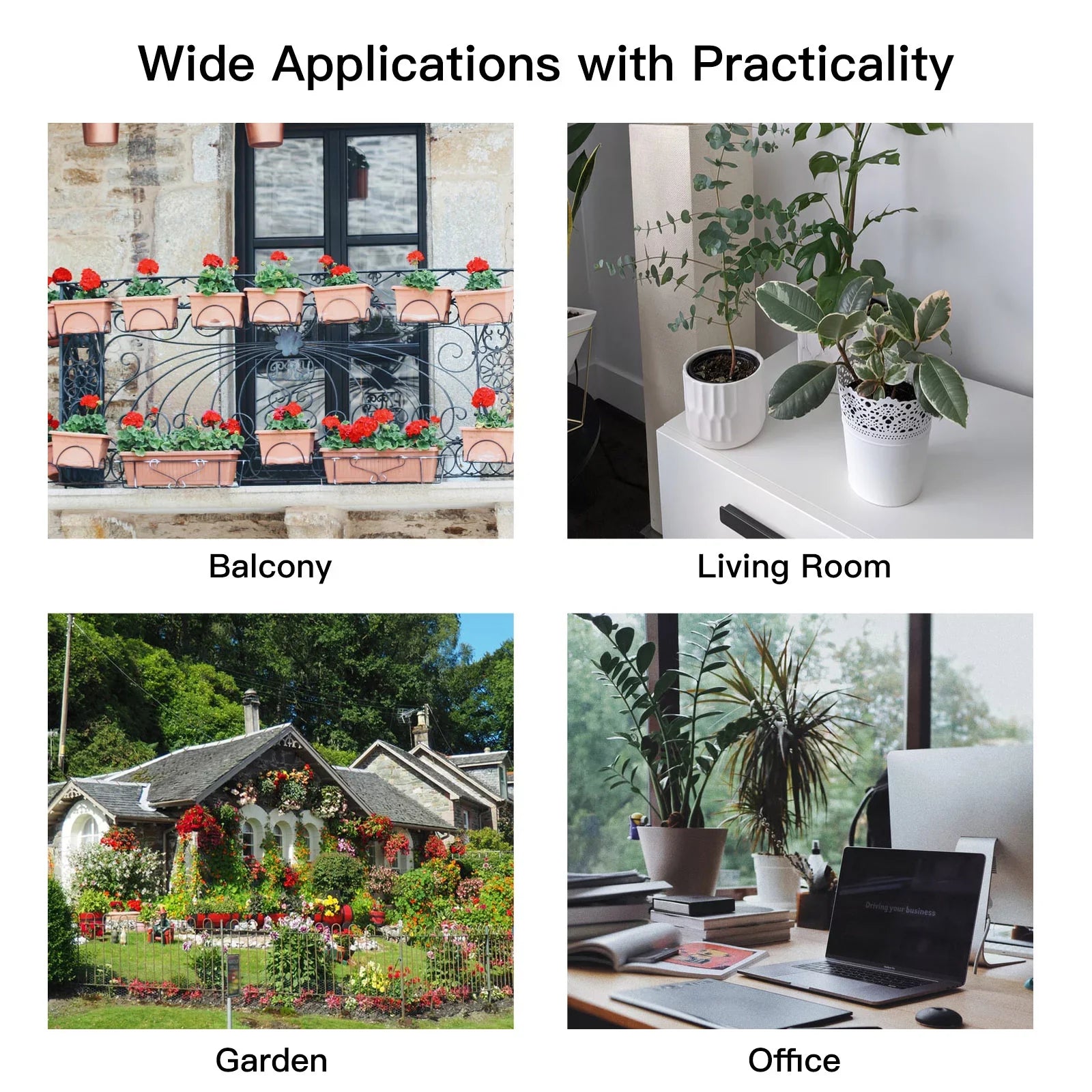 Arealer Automatic Watering System Smart Watering Device Dual Pump System WiFi/ Voice/ Manual Control Programmable Watering Time Built-in Battery Solar Panel/ USB Charging Suitable with Home for