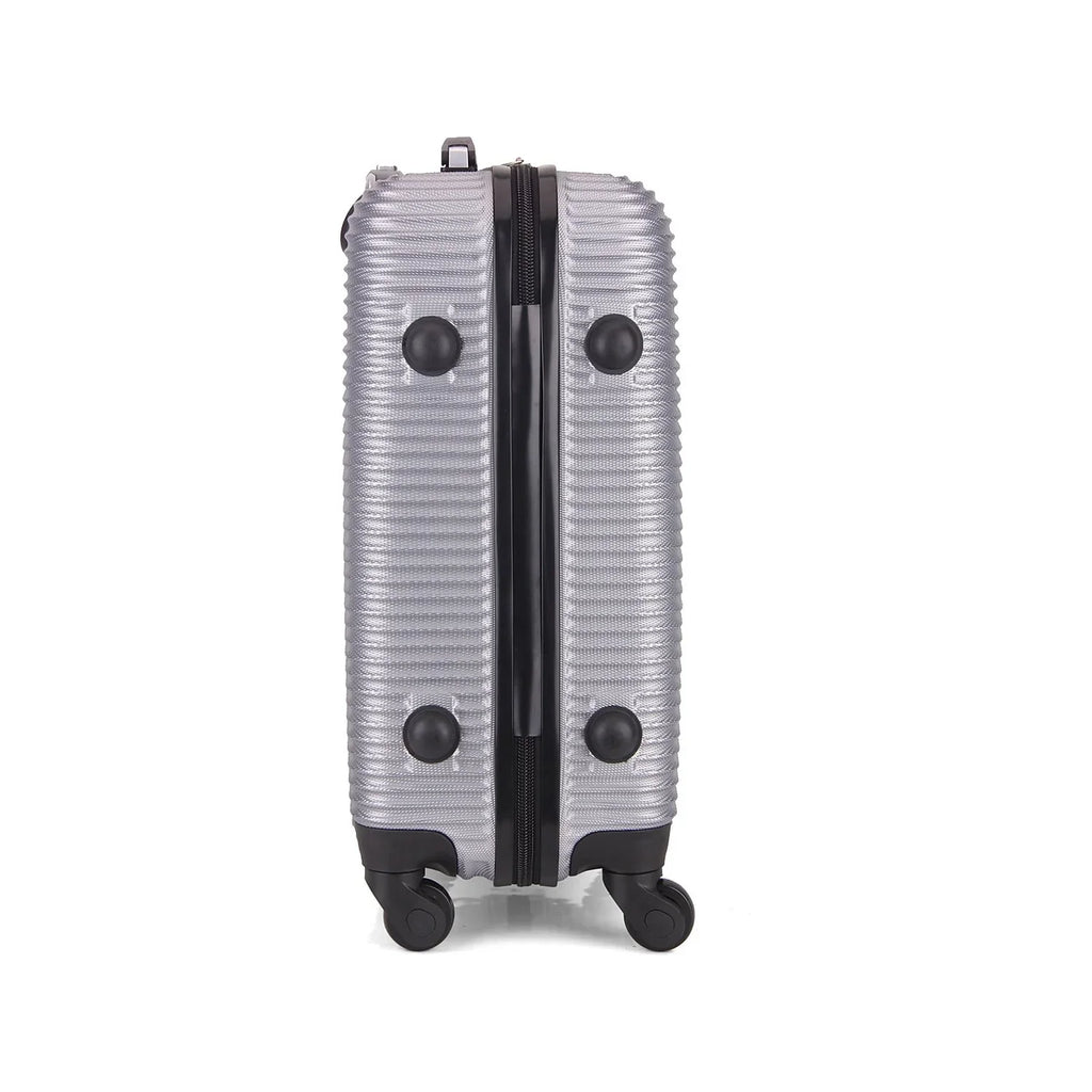InUSA Royal Plastic Carry-On Luggage Silver (IUROY00S-SIL)
