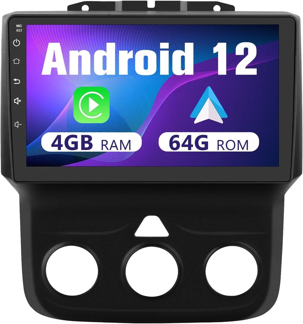 4+64GB Car Stereo for Dodge RAM 1500 2500 3500 2013-2018 Trucks Radio,Wireless CarPlay Android Auto Touch Screen Replacement GPS Bluetooth WiFi