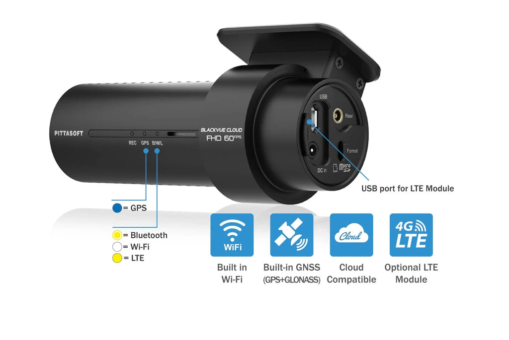 BlackVue DR770X-2CH-TRUCK Front + Waterproof Exterior Dash Cam With 256GB Card | Cloud-Ready 1080p 60FPS GPS & WiFi
