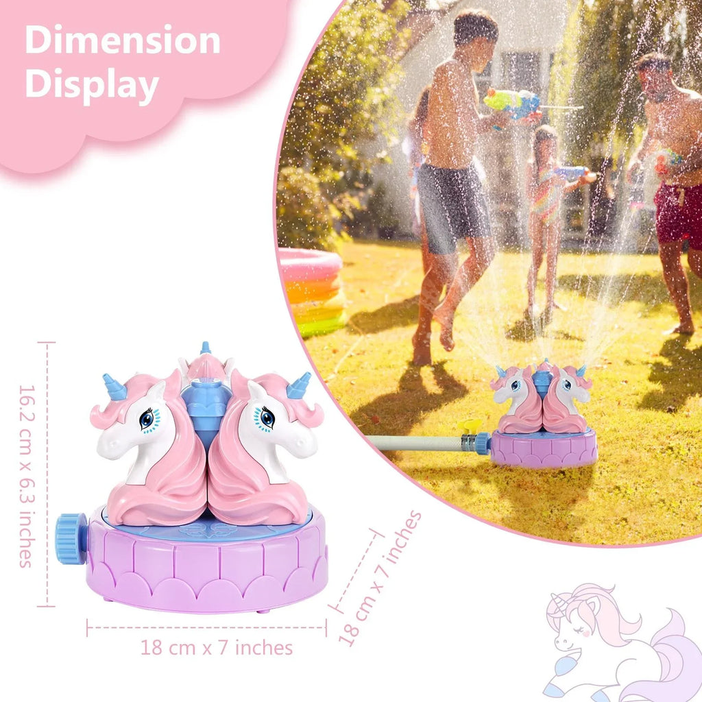 MoKo Unicorn Sprinkler for Kids Outdoor Play, Spray Water Toys for Summer Lawn Garden Activities