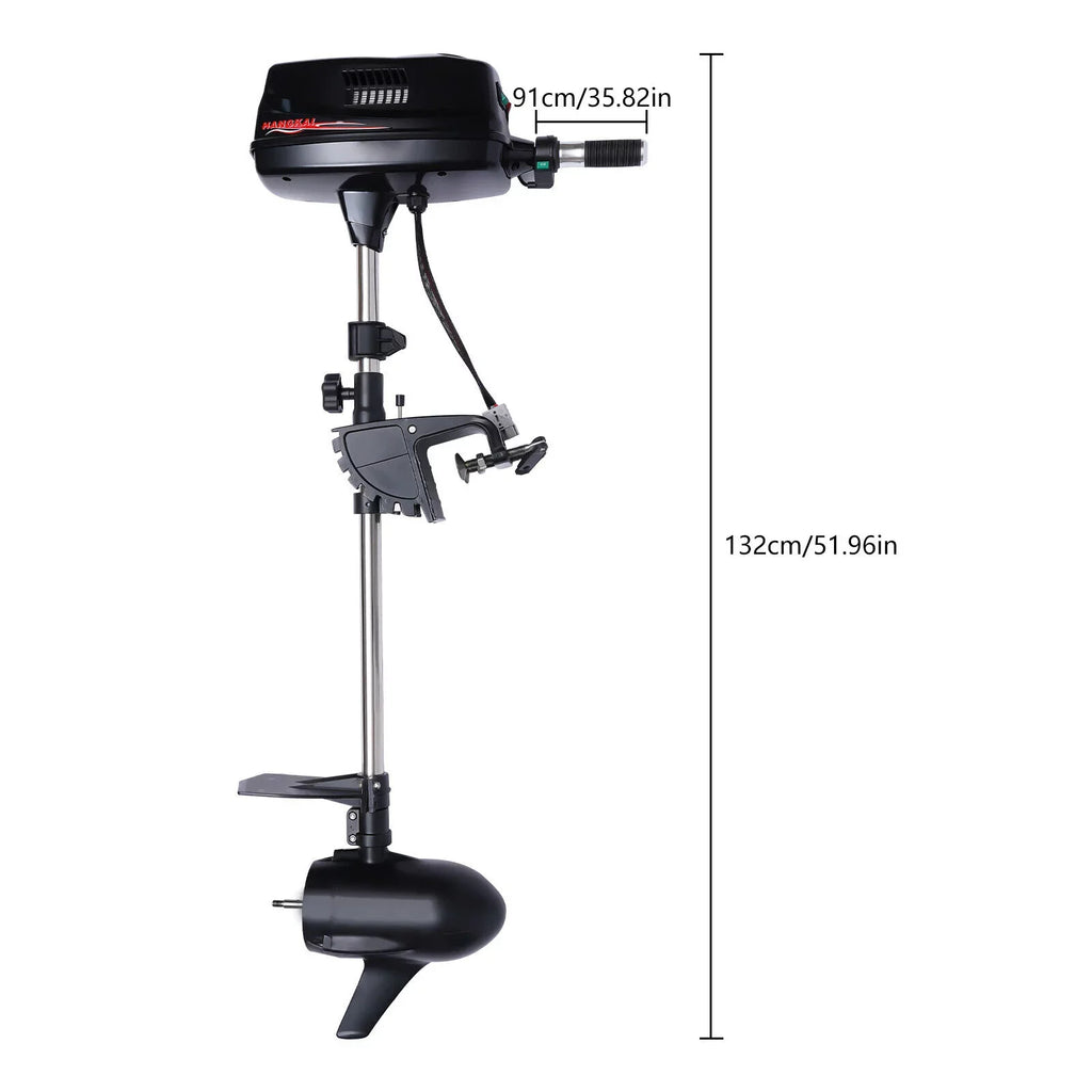 Miumaeov 10HP Electric Outboard Engine 60V 2200W Brushless Trolling Motor Jet Pump Propeller Fishing Watercraft Engine for Small Water Vehicles Inflatable Vessel Canoes Aluminum Fishing Vessel