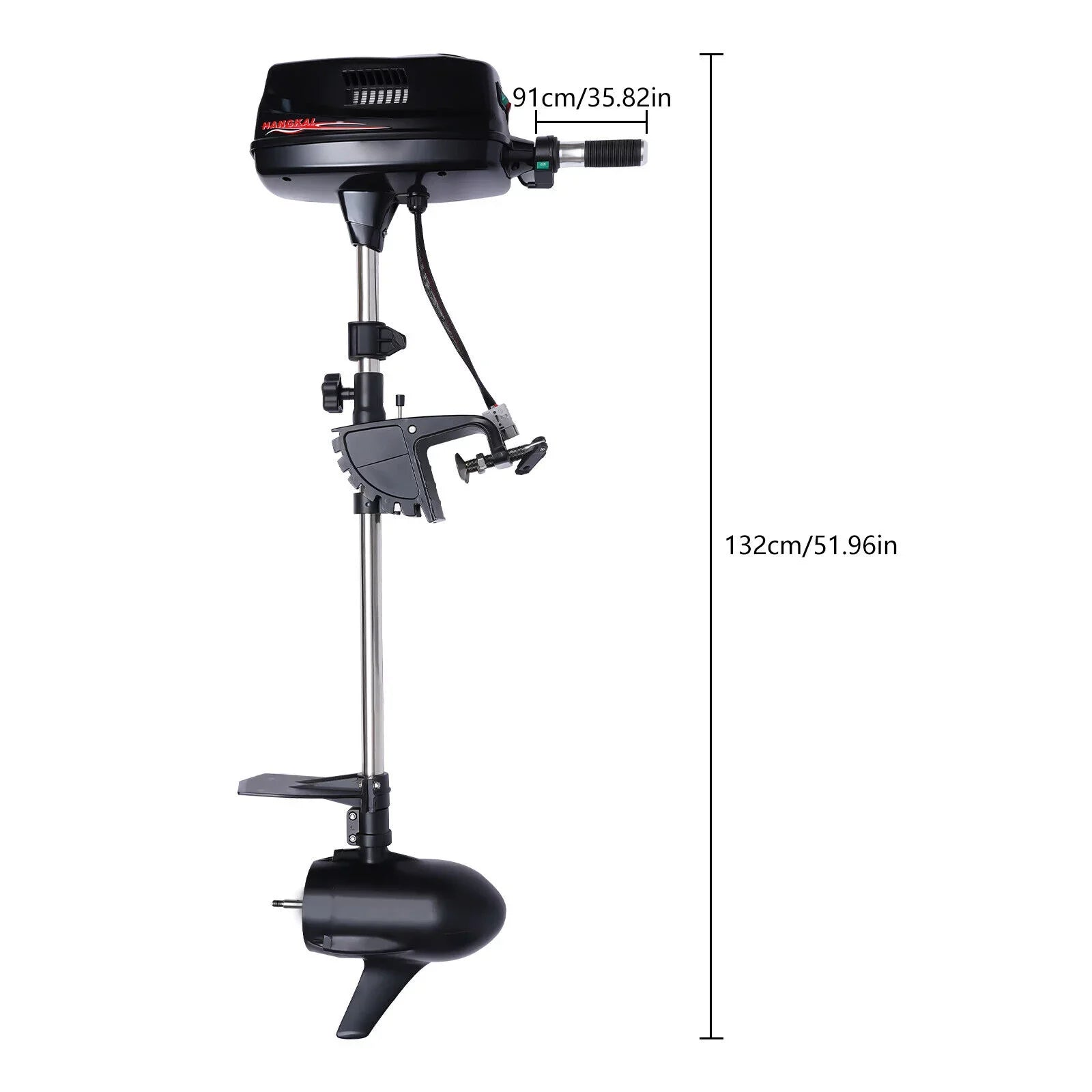 Miumaeov 10HP Electric Outboard Engine 60V 2200W Brushless Trolling Motor Jet Pump Propeller Fishing Watercraft Engine for Small Water Vehicles Inflatable Vessel Canoes Aluminum Fishing Vessel