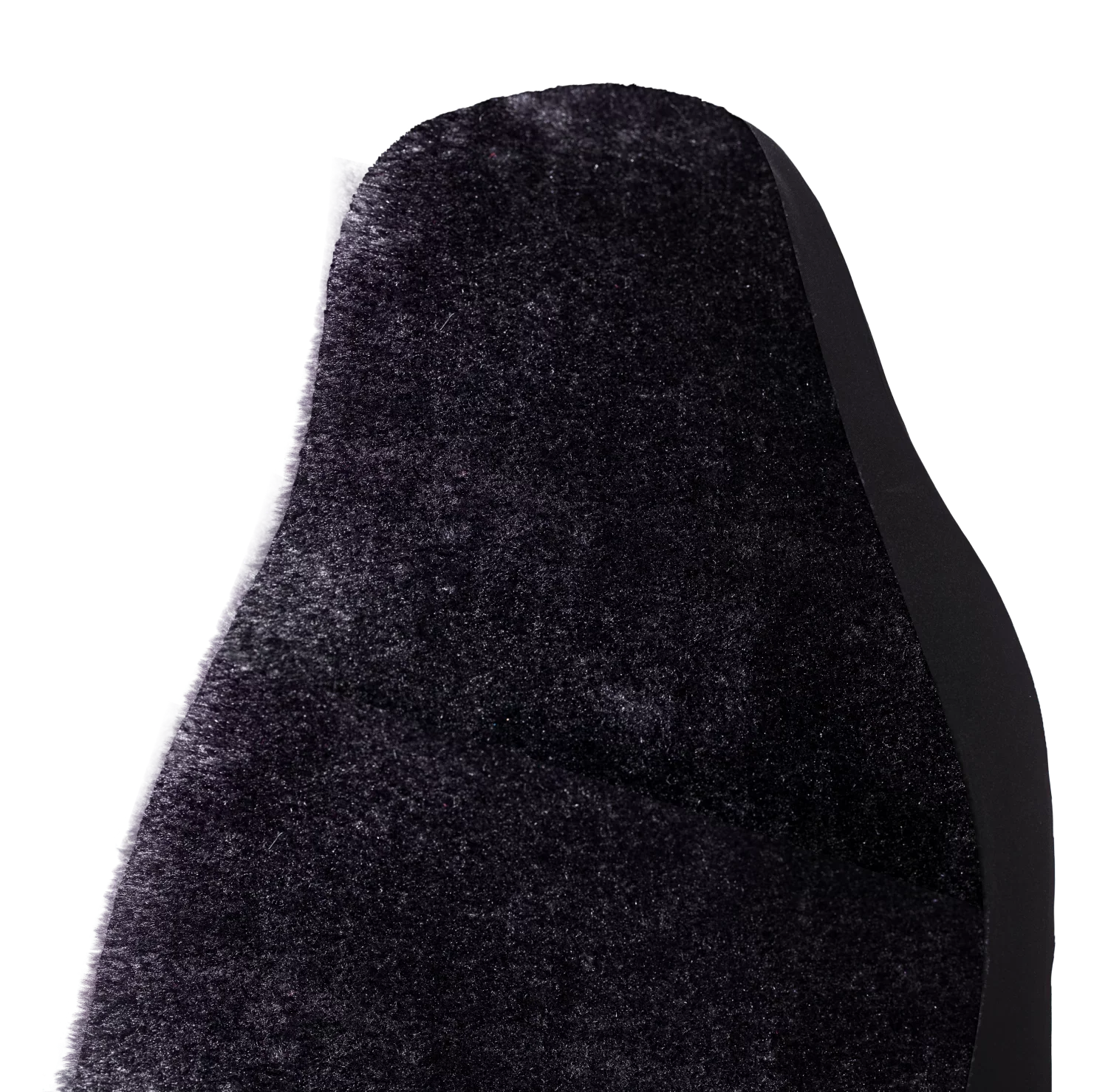 Auto Drive 2 Piece Car Seat Wrap High Back Soft Faux Fur Polyester Black, Universal Fit, 2002SC101
