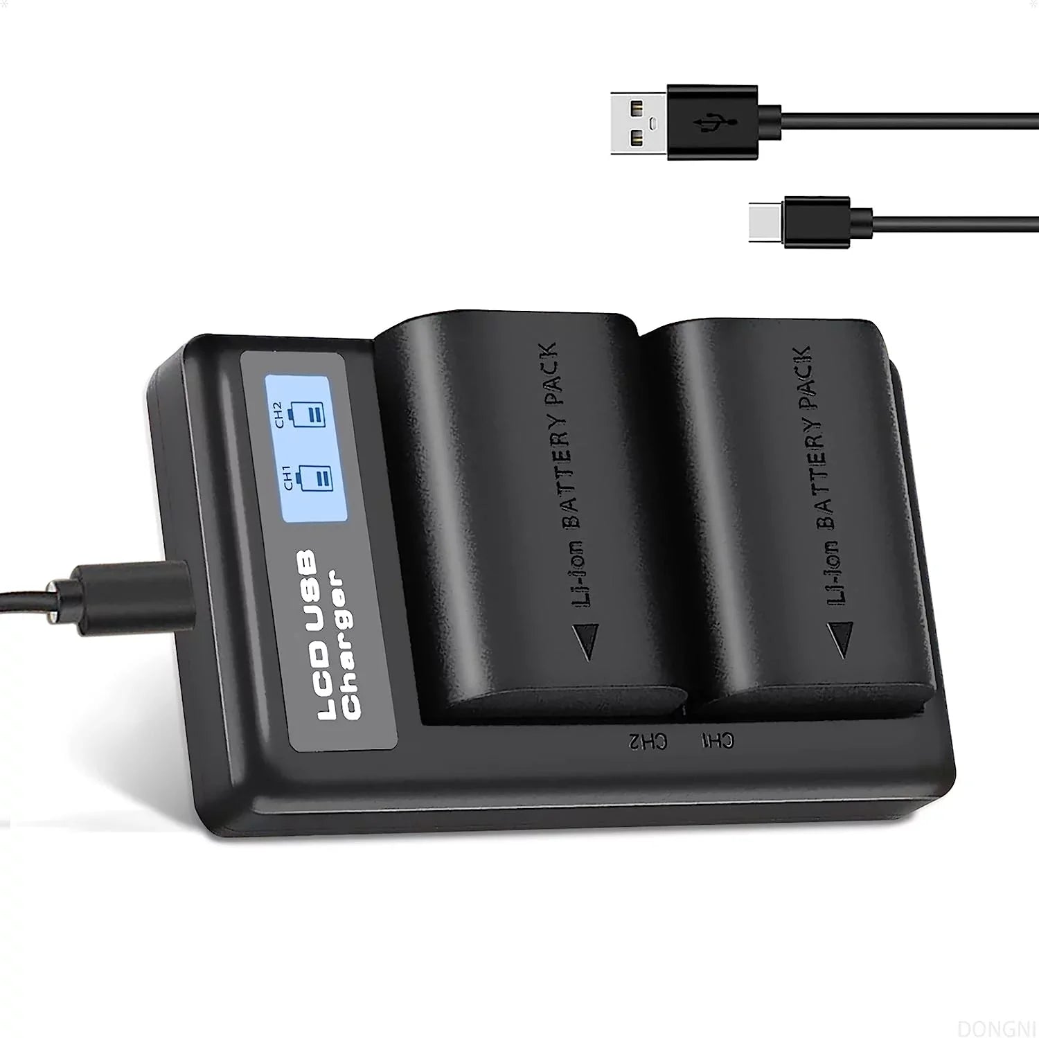 2-Pack LP-E6NH 2950mAh Batteries and Dual Charger for Canon EOS R R5 R6 5DS 6D 7D 60D 70D 80D 90D 5D Mark II/III/IV Camera