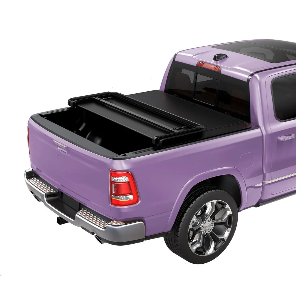 Ledkingdomus 5 Feet Soft Tri-fold Truck Bed Tonneau Wrap for 2020-2023 Jeep Gladiator JT on Top
