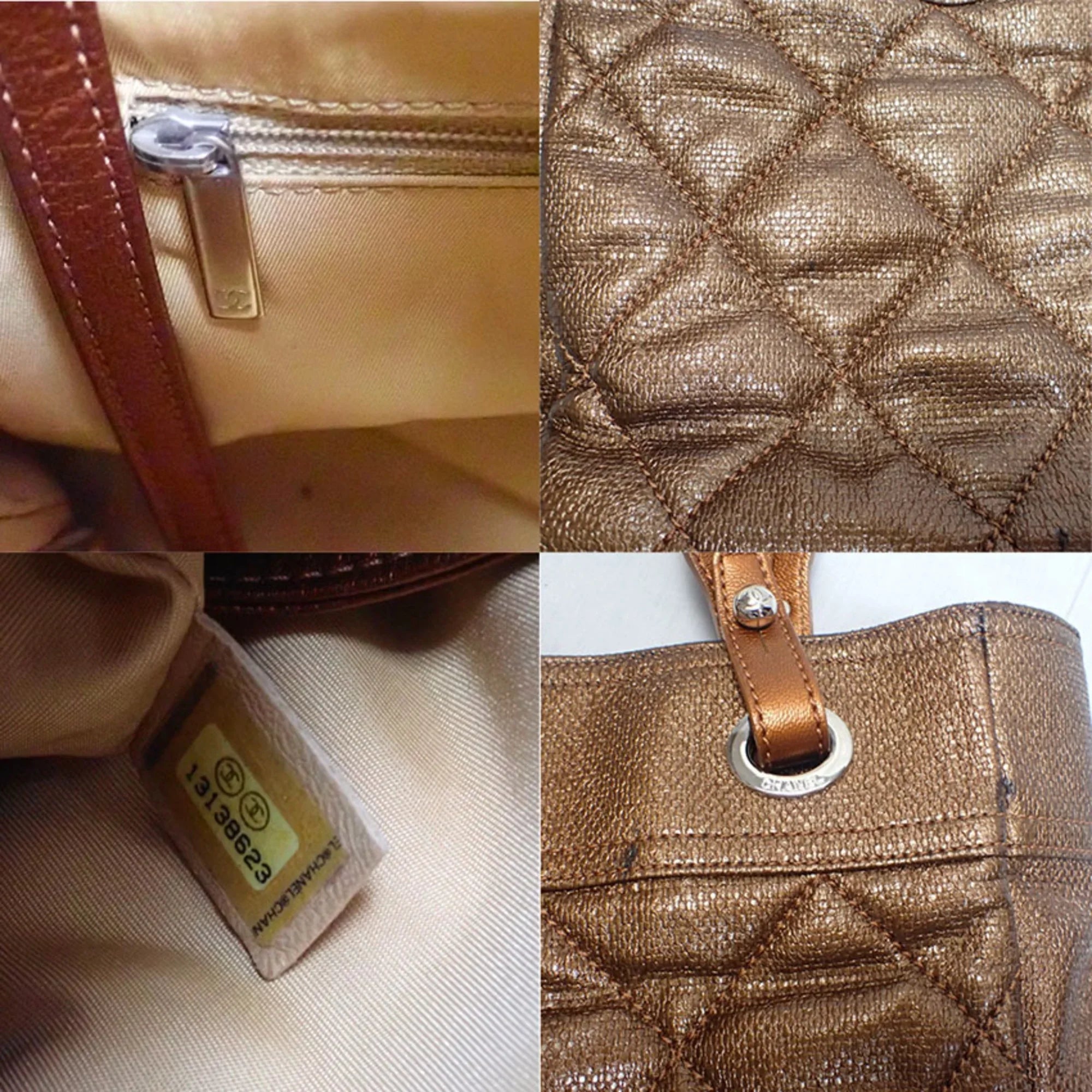 Pre-Owned CHANEL Chanel Paris Biarritz coated canvas hand tote bag (Fair)