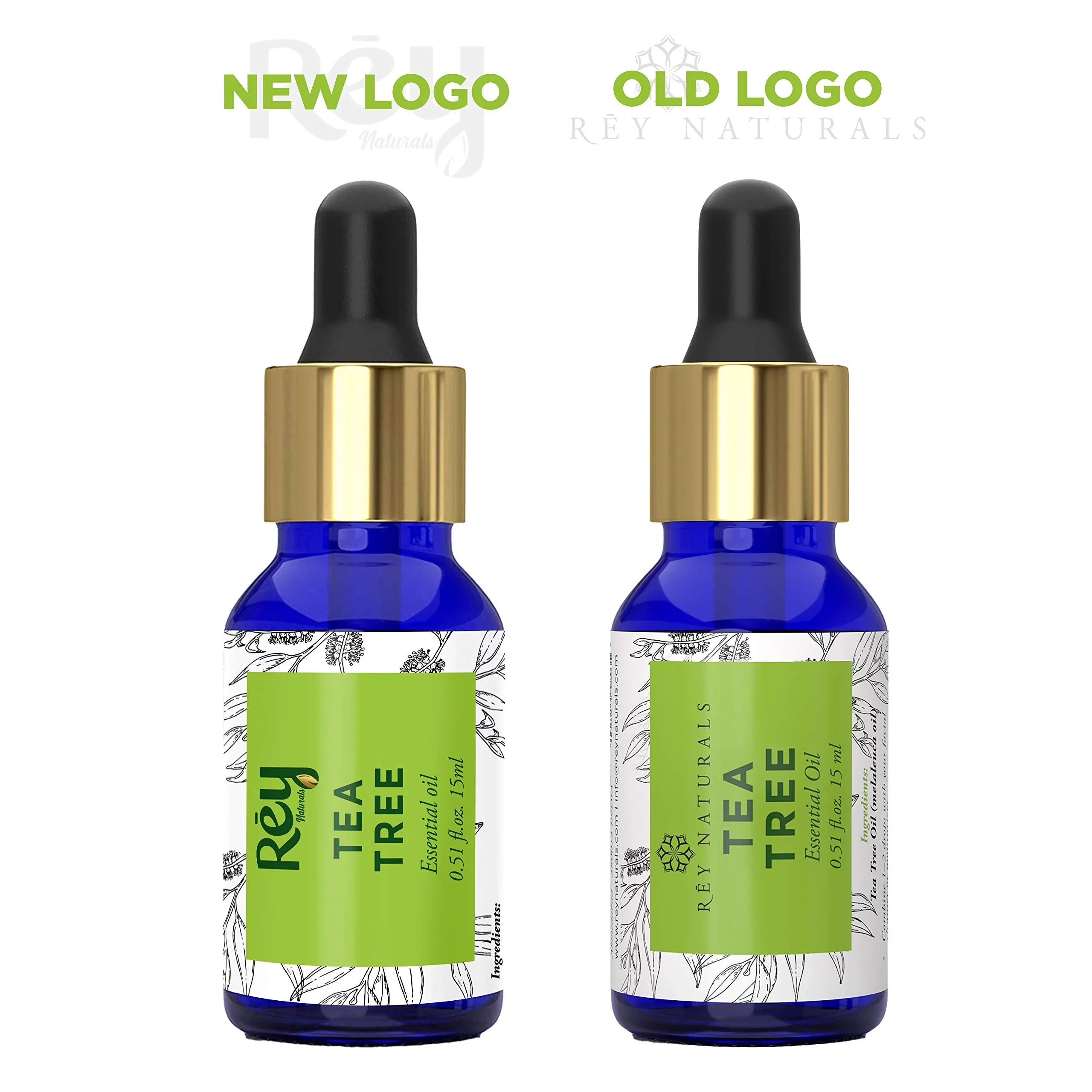 Rey Naturals Tea tree oil for Aromatherapy - Tea Tree Essential Oil for Healthy Skin, Face, and Hair - 100% Organic Remedy for Dandruff, Acne - 30 ml