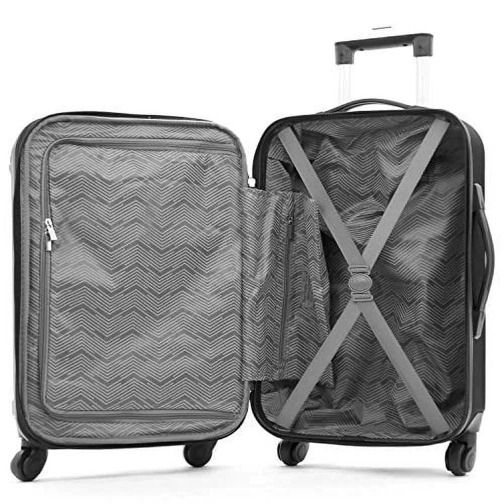 Travelers Club Midtown Hardside 4-Piece Luggage Travel Set, Black