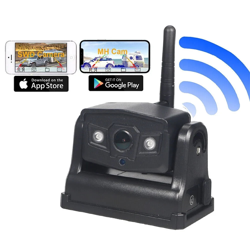 JLLOM 9600mAh Magnetic WiFi Camera - Premium Wireless Backup, Comprehensive Front/Rear Vehicle Views