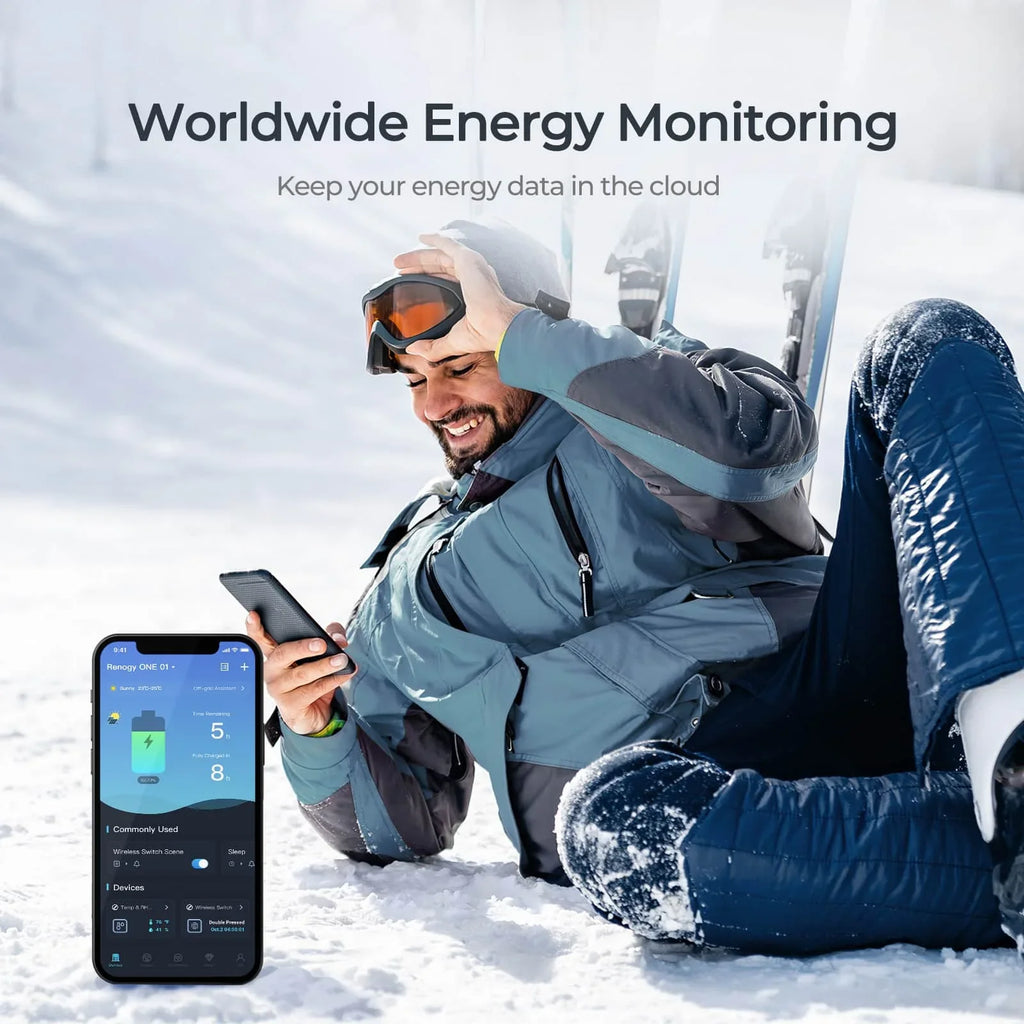 Renogy ONE : All-in-one Off-Grid Energy Monitoring Panel with RV Leveling System, Battery Monitoring for Van, Cabin, Vessel and Tiny Homes, Works with Renogy Energy Devices, Wi-Fi Version