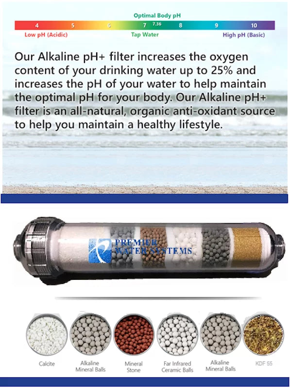 6 Stage ALKALINE pH Plus & ORP Negative Reverse Osmosis Drinking Water Filtration System | 50 GPD, Tank