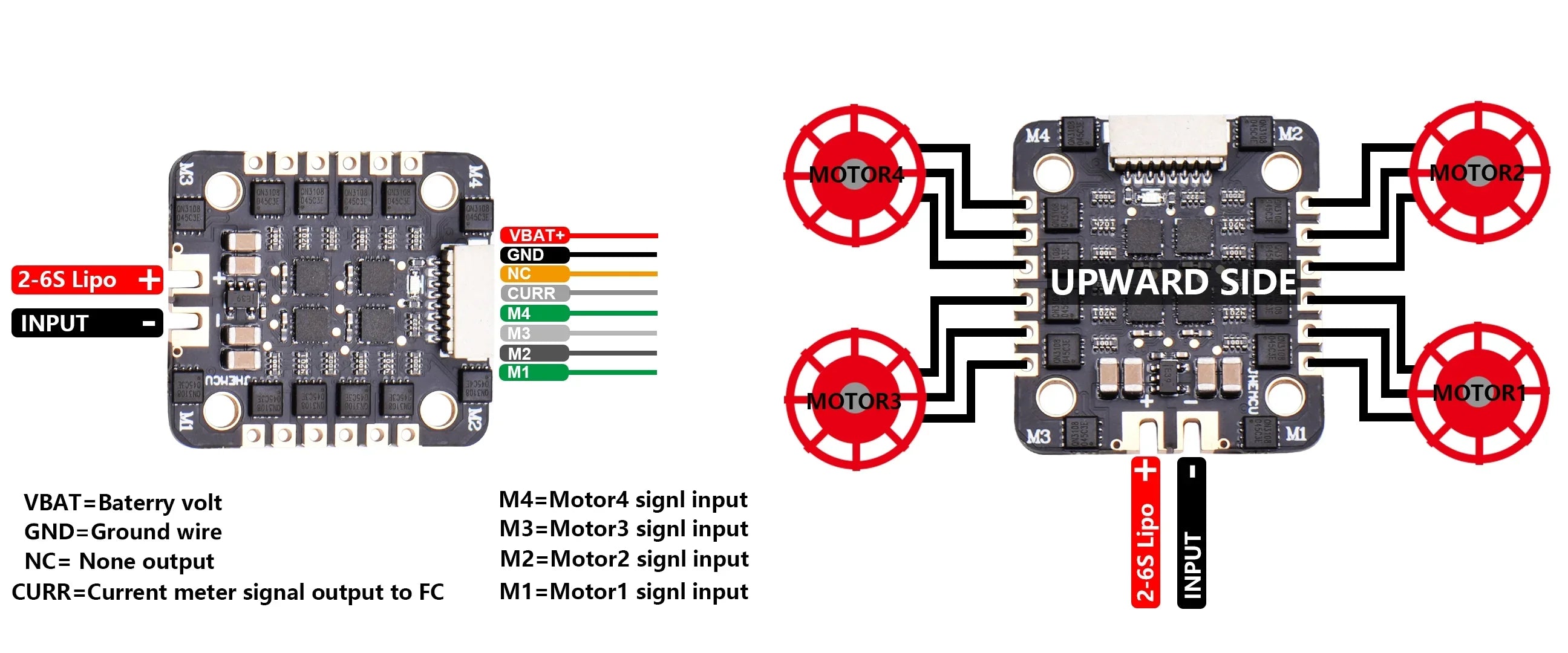 JHEMCU ESC,2-6S 4in1 ESC ESC