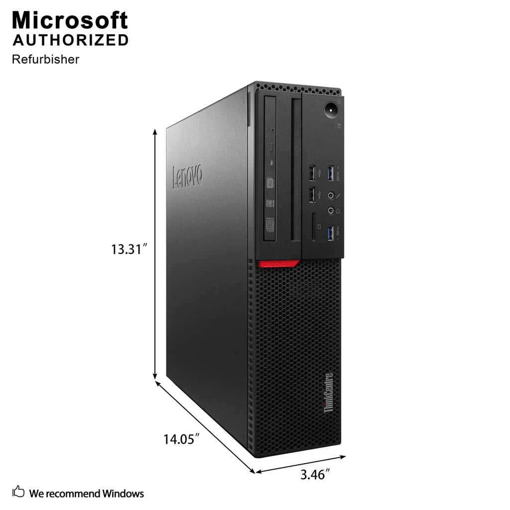 Lenovo ThinkCentre M800 SFF High Performance Desktop Computer, Quad i5-6400 up to 3.3GHz, 8G DDR4, 512G SSD, DVD, WiFi, BT, 4K Support, DP, VGA, Win10 Pro 64 En/Sp/Fr Used Grade A