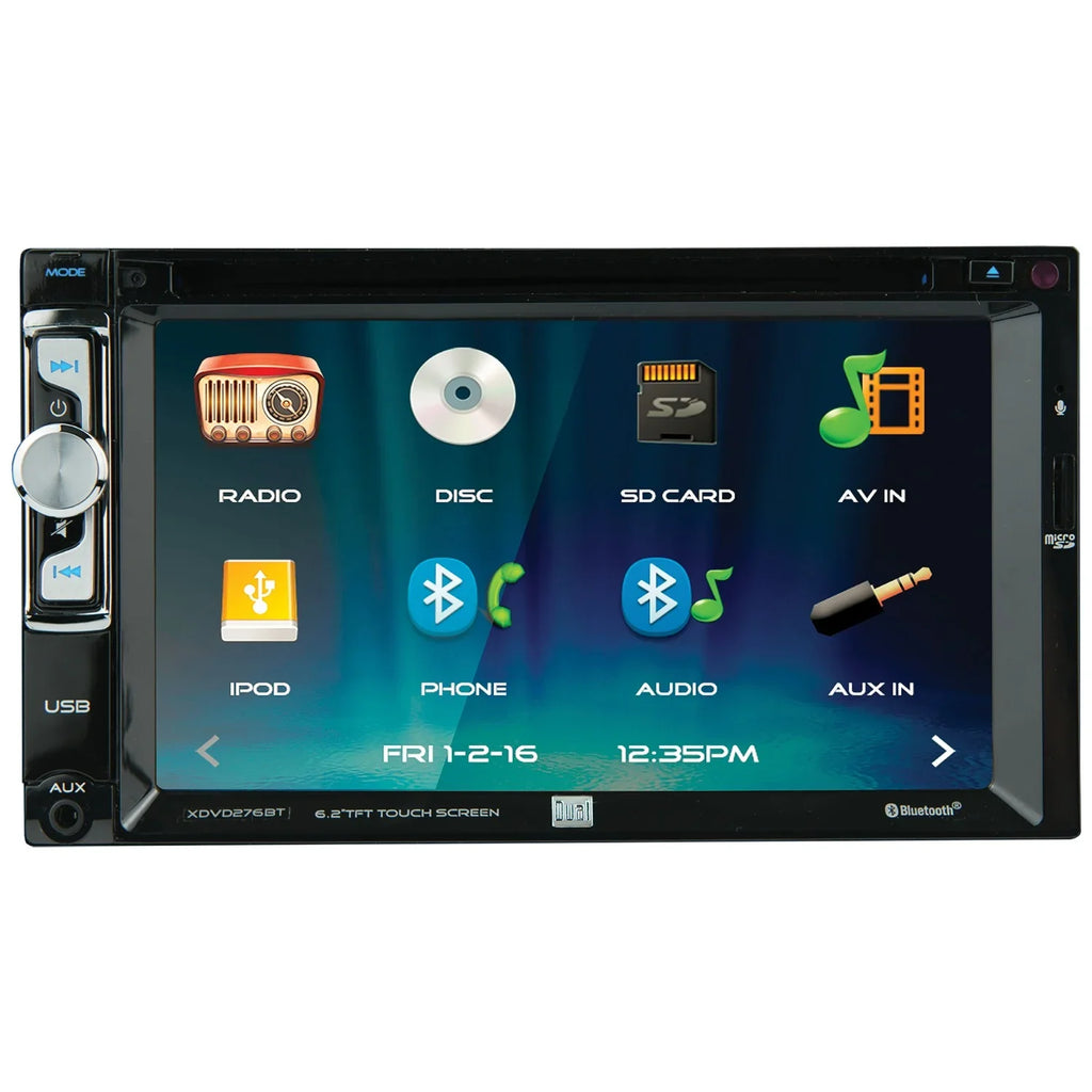 Dual Xdvd276bt 6.2-inch Double-din In-Dash DVD/CD Receiver