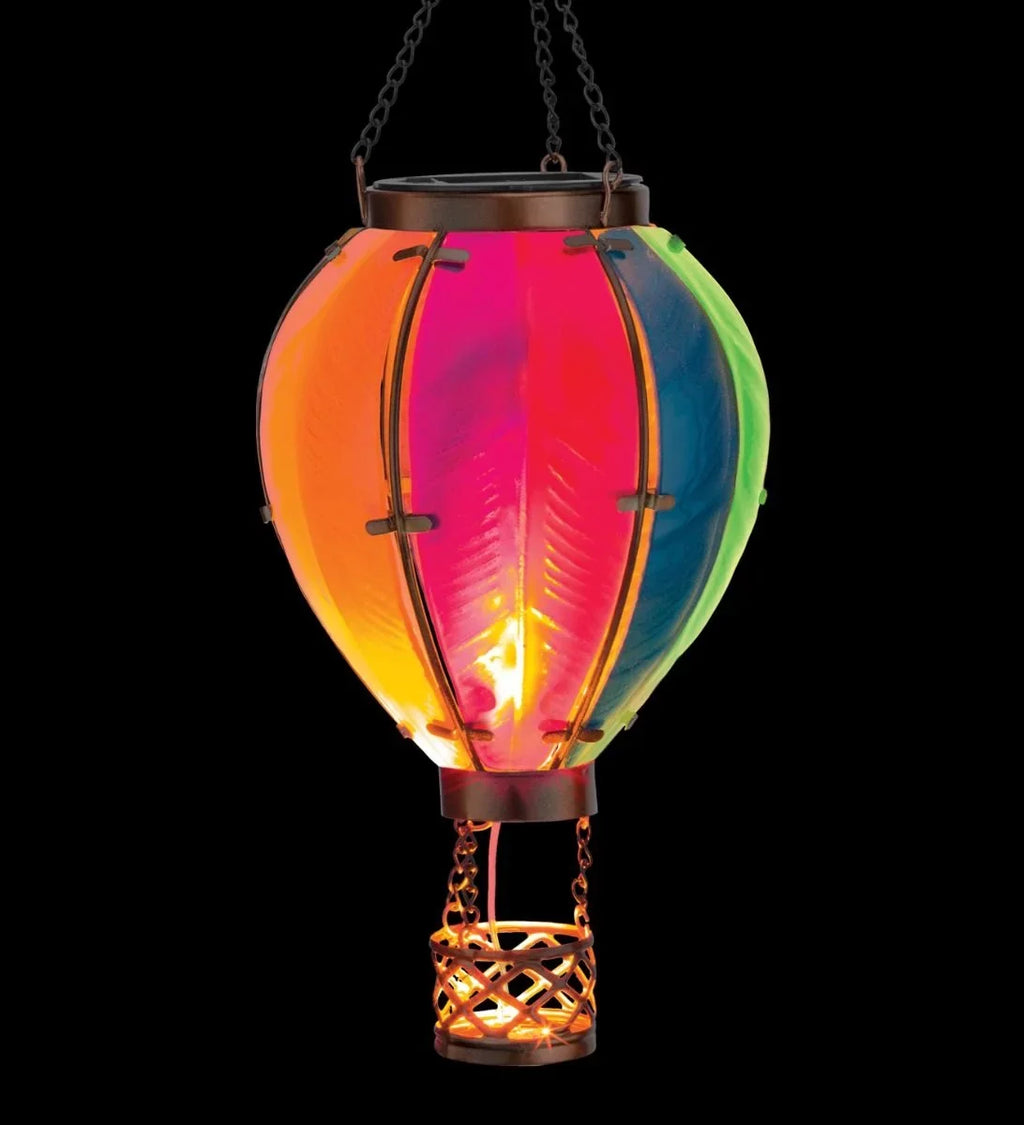 Regal Art Hot Air Balloon Light - Outdoor Solar LED Lighted Lantern, H