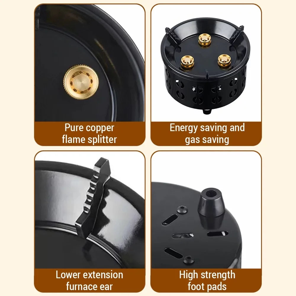 Anself Lightweight Portable Stove Optimal for Camping and Cooking Windproof and Efficient