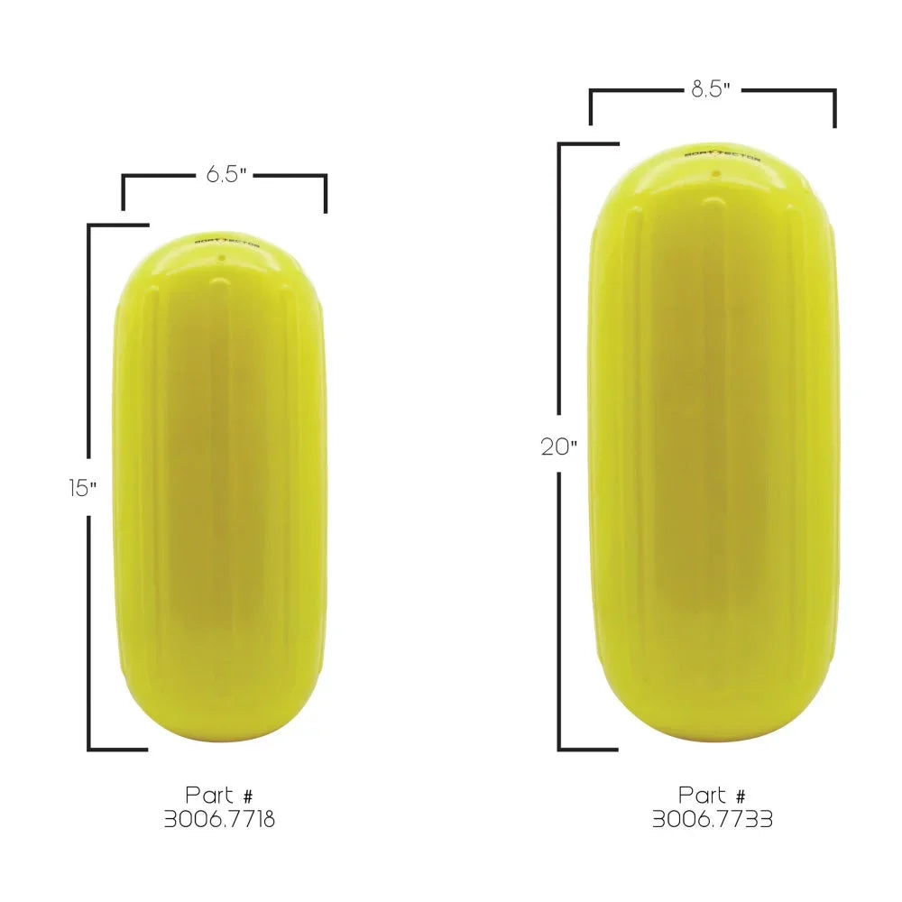 Extreme Max 3006.7733 Ship HTM Inflatable Fender - 8.5" x 20", Neon Yellow