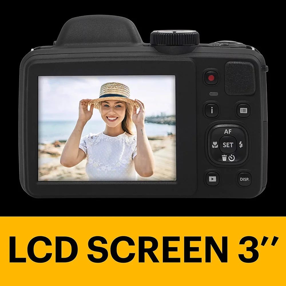 Open Box KODAK PIXPRO AZ405-BK 20MP Digital Camera 40x Optical Zoom 24mm Wide Angle Lens Optical Image Stabilization 1080P Full HD Video 3" LCD Vlogging Camera (Black)