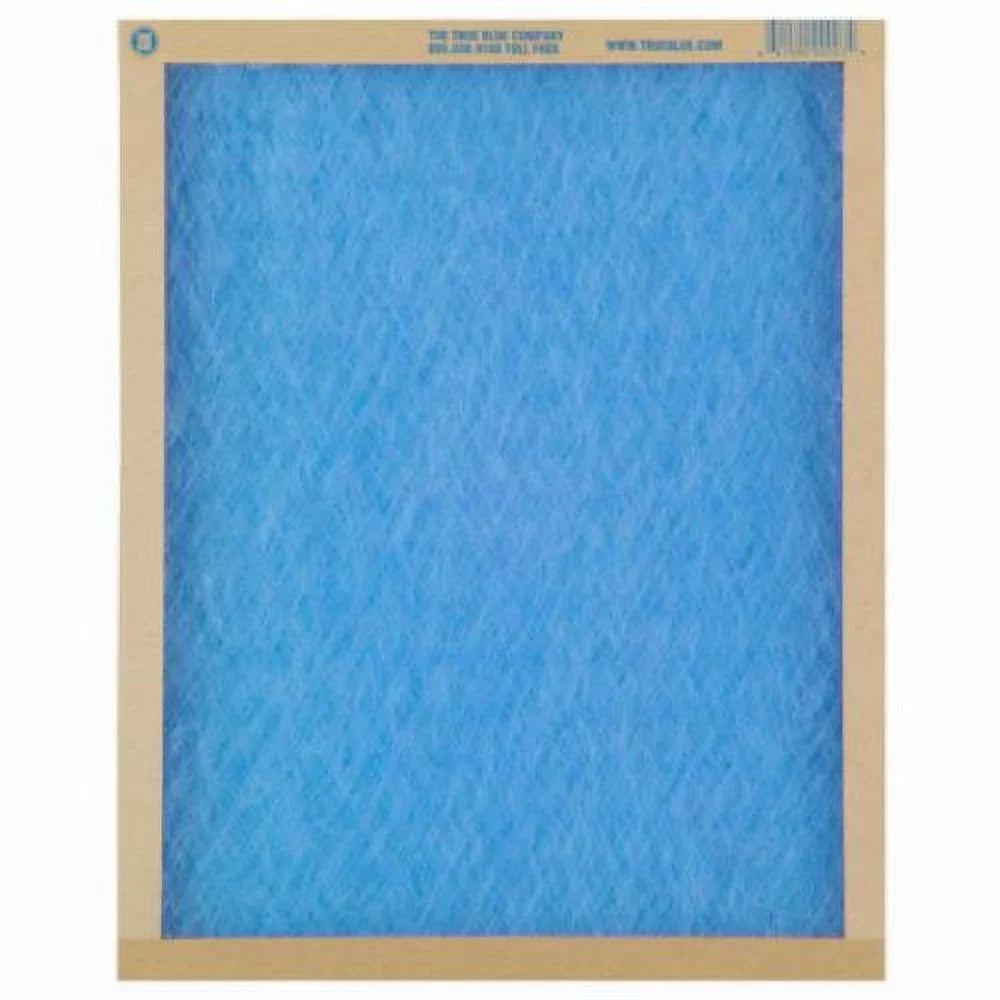 True Blue 118251 18" x 25" x 1" Flat Panel Spun Fiberglass Disposable Furnace Air Filter MERV 2 - Quantity of 12