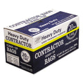 AEP Industries Heavy-Duty Contractor Clean-Up Bags, 60 gal, 3 mil, 32" x 50", Black, 20/Carton