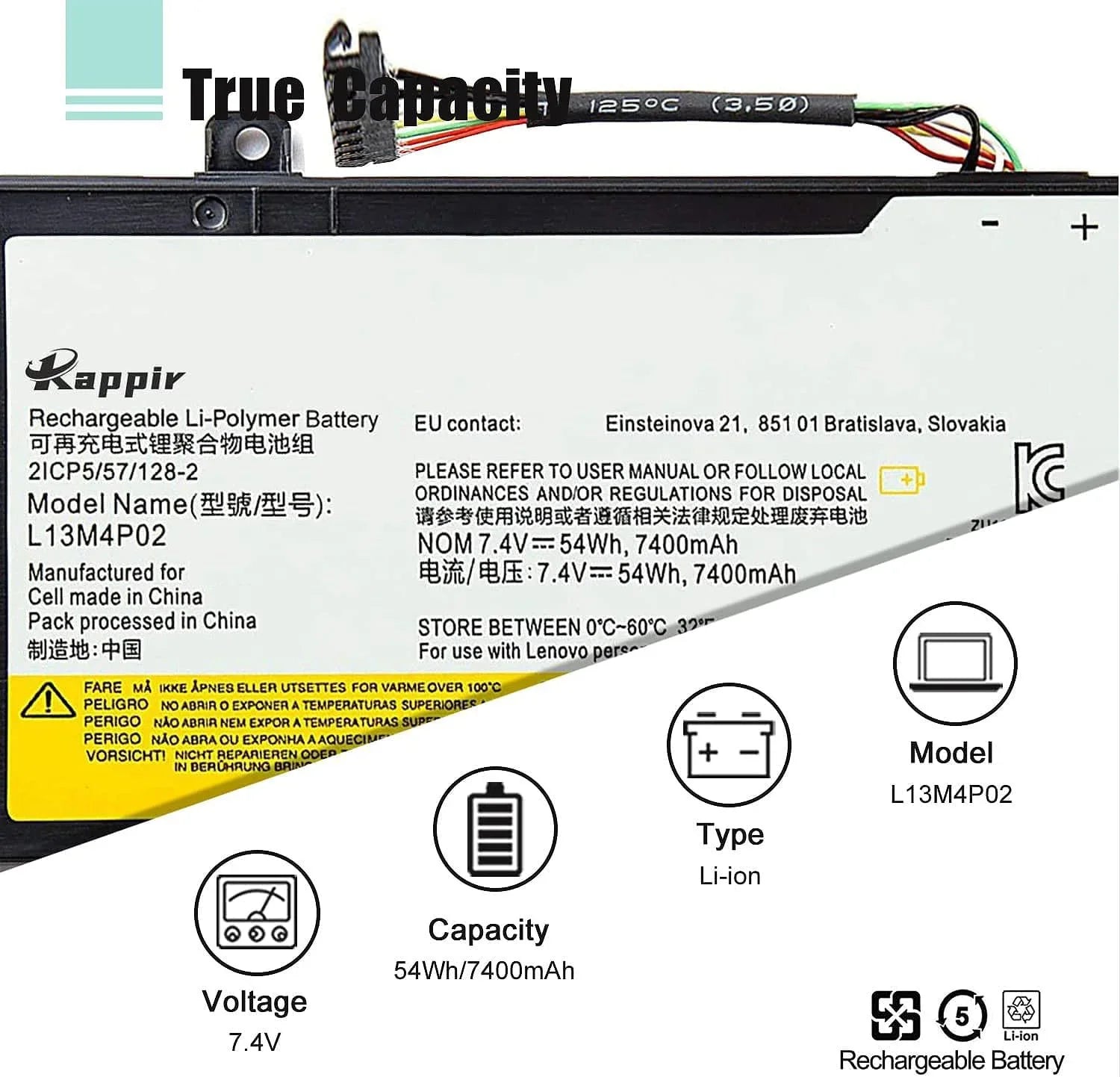 BOWEIRUI L13M4P02 L13N4P01 Laptop y Replacement for Lenovo Erazer Y50 Y50-70 Y50-80 Y50P Y50P-70 Y70 Y70-70