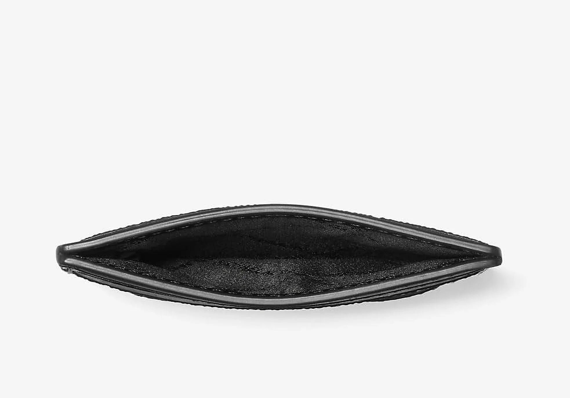Michael Kors Reed Large Leather Card Holder - Vanilla/Black