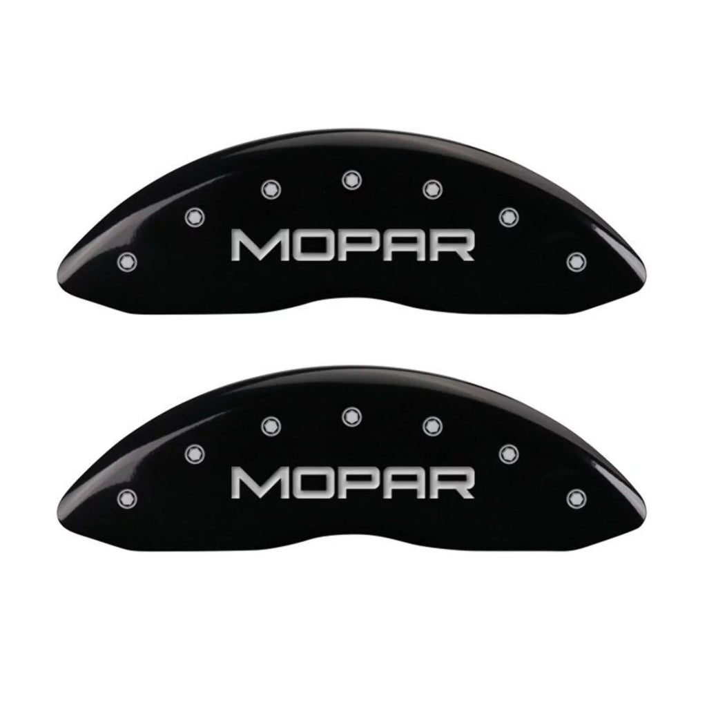 MGP 4 Caliper Wrap Engraved Front & Rear MOPAR Black finish silver ch Fits select: 2013 CHRYSLER 300, 2012 CHRYSLER 300C LIMITED