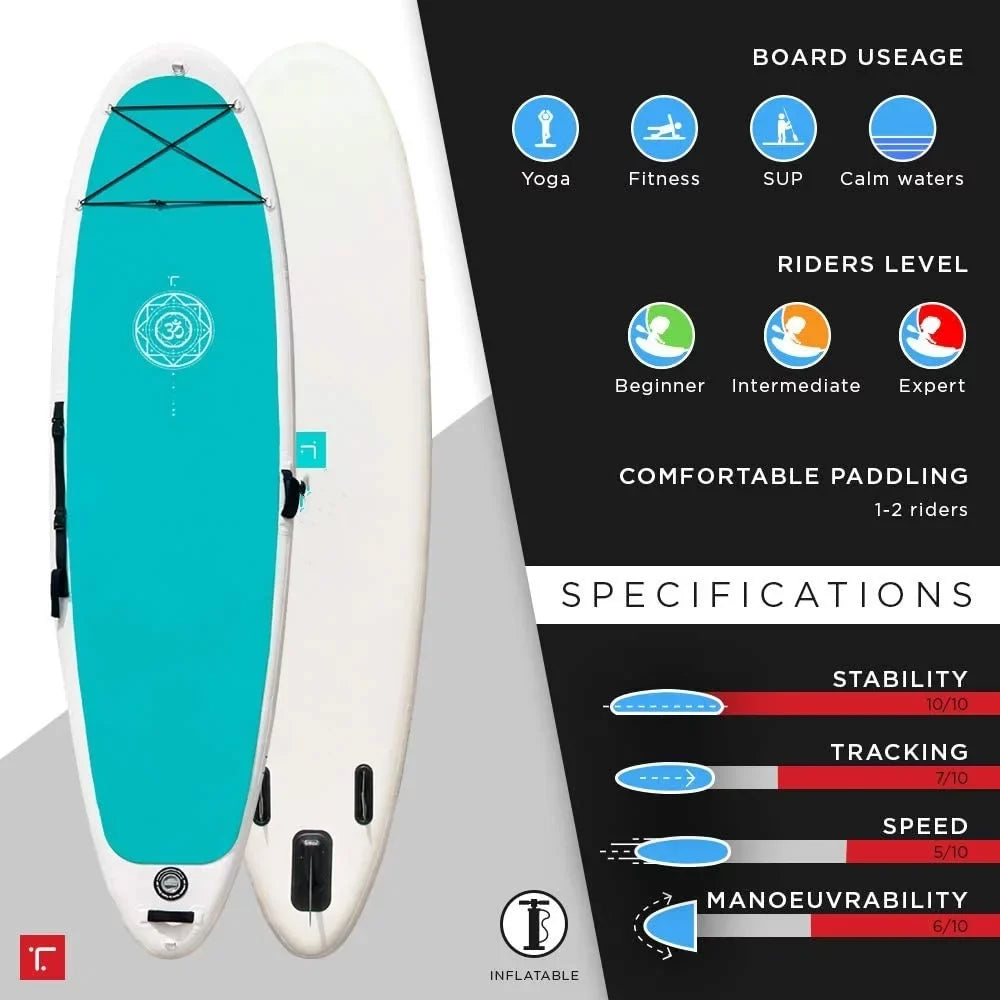 Zen Inflatable Stand Up Paddle Boards with Premium SUP Paddle Board Accessories, Wide Stable Design, Non-Slip Comfort Deck
