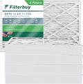 Filterbuy 10x25x4 MERV 13 Pleated HVAC AC Furnace Air Filters (5-Pack)