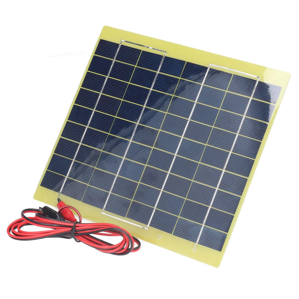 Qulable Solar Panel Polysilicon Material Low Light Efficiency Lightweight Portable Solar Charger for Charging 12V Battery 5W 18V