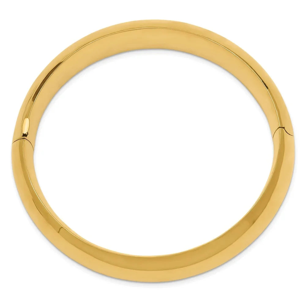14k 11/16 Oversize High Polished Hinged Bangle Bracelet QHP11/16O
