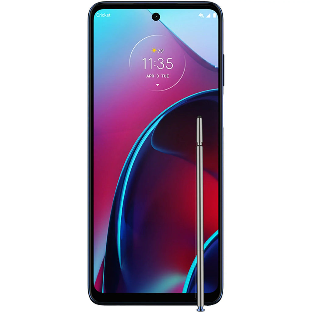Refurbished Motorola DMTN5020 Moto G Stylus 2023 6.5'' 128GB 4GB RAM 128GB Storage 4G LTE Cricket Wireless Prepaid Smartphone, Blue