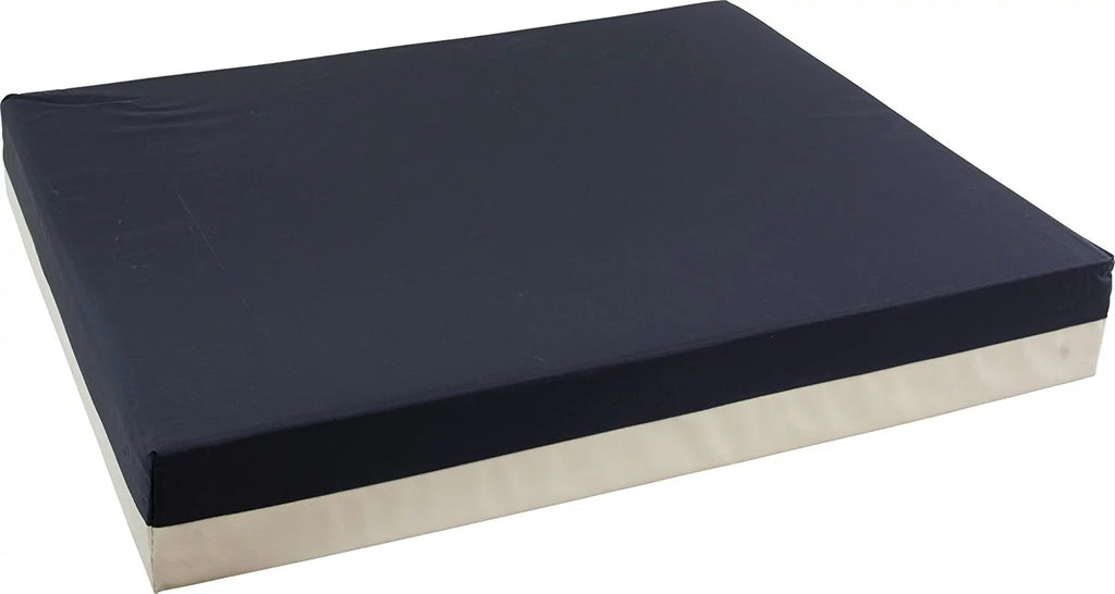Roscoe Foam Wheelchair Cushion with Nylon Protection for Pain Relief (20'' x 18'' x 3'') Navy/Gray