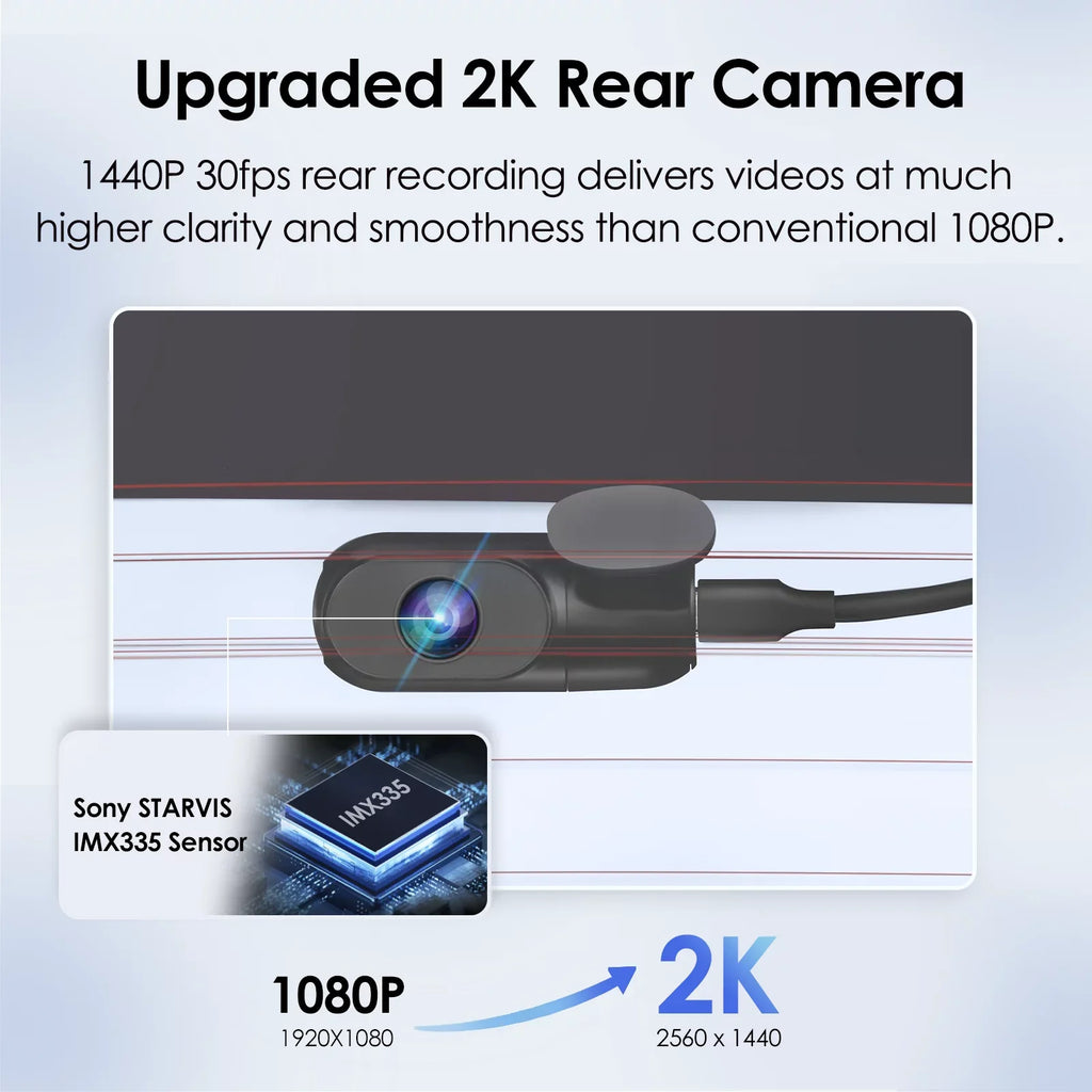 Dash Cam Front and Rear VIOFO 2K + 2K 5GHz Wi-Fi GPS Dual Dash Camera for Cars, 2.4” LCD, Buffered Parking Modes, Voice Notification, WDR Super Night Vision(A229 Duo)