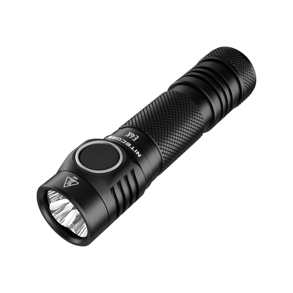Combo: NITECORE E4K Next generation Flashlight - 4400Lm w/NL2140 and NL2150HPR Batteries +UI1 USB Charger and Eco-Sensa USB Cord