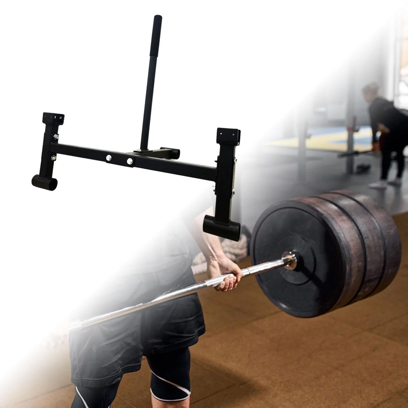 kesoto Deadlift Barbell Stand Compact Gym Equipment for Workout Sport Weight Plates