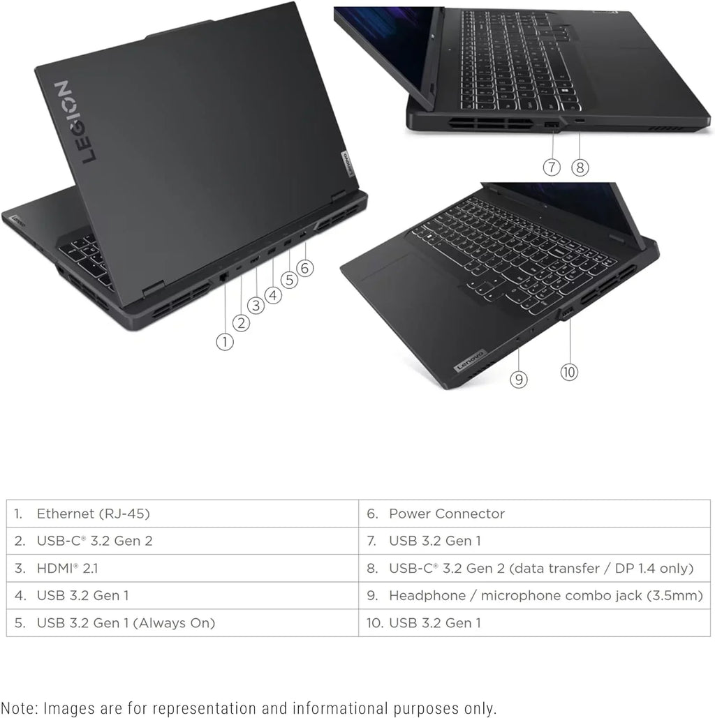 Lenovo Legion Pro 5i Gaming Laptop, 13th Gen i7-13700HX, 32 GB DDR5 Ram, 1 TB PCIe SSD, 16" WQXGA(2560x1600), Nvidia Geforce RTX 4060, Windows 11 Home