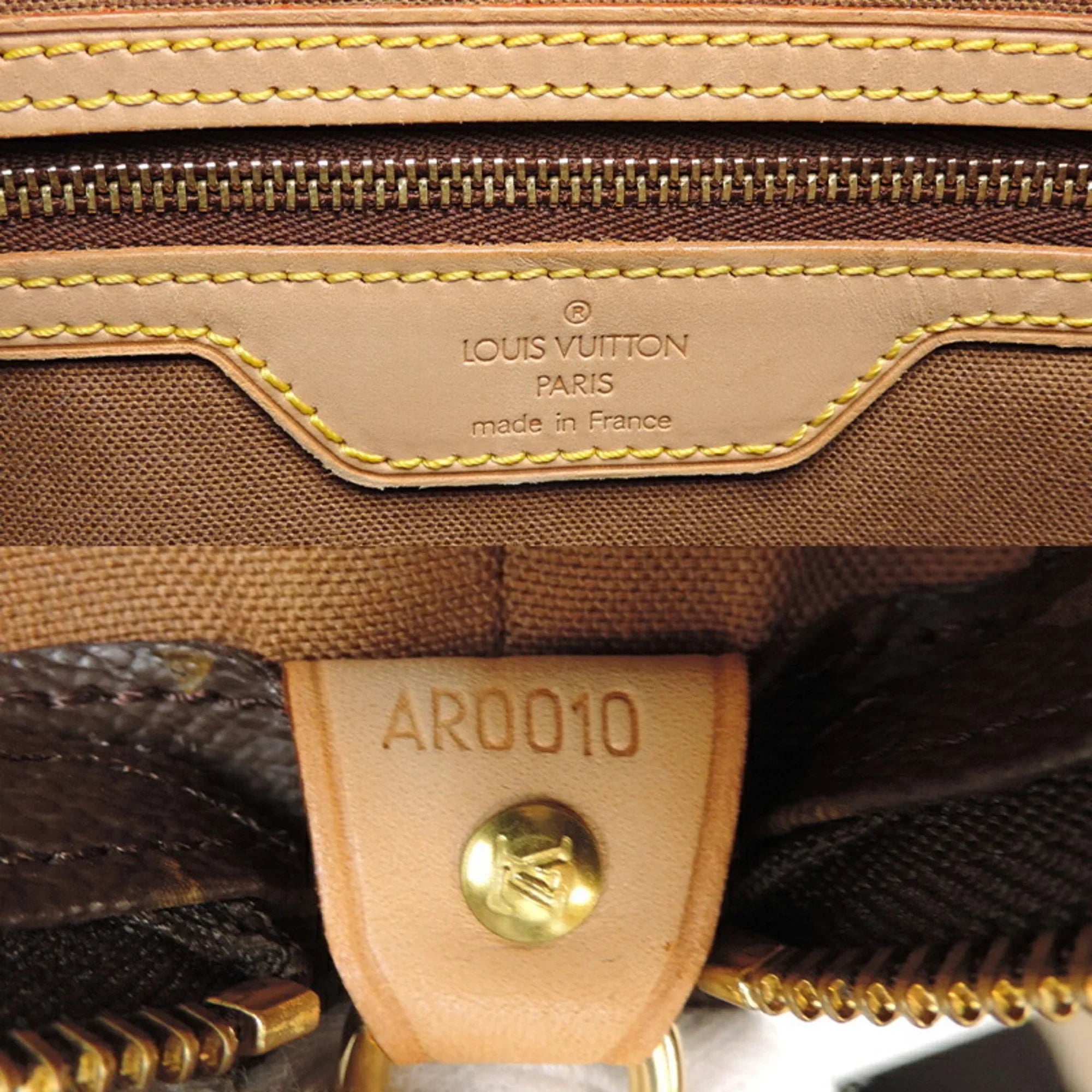 Pre-Owned Louis Vuitton Cava Mezzo Women's/Men's Tote Bag M51151 Monogram Ebene (Good)