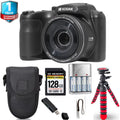 Kodak PIXPRO AZ255 Digital Camera (Black) + Spider Tripod + 1 Yr Warranty - 64GB