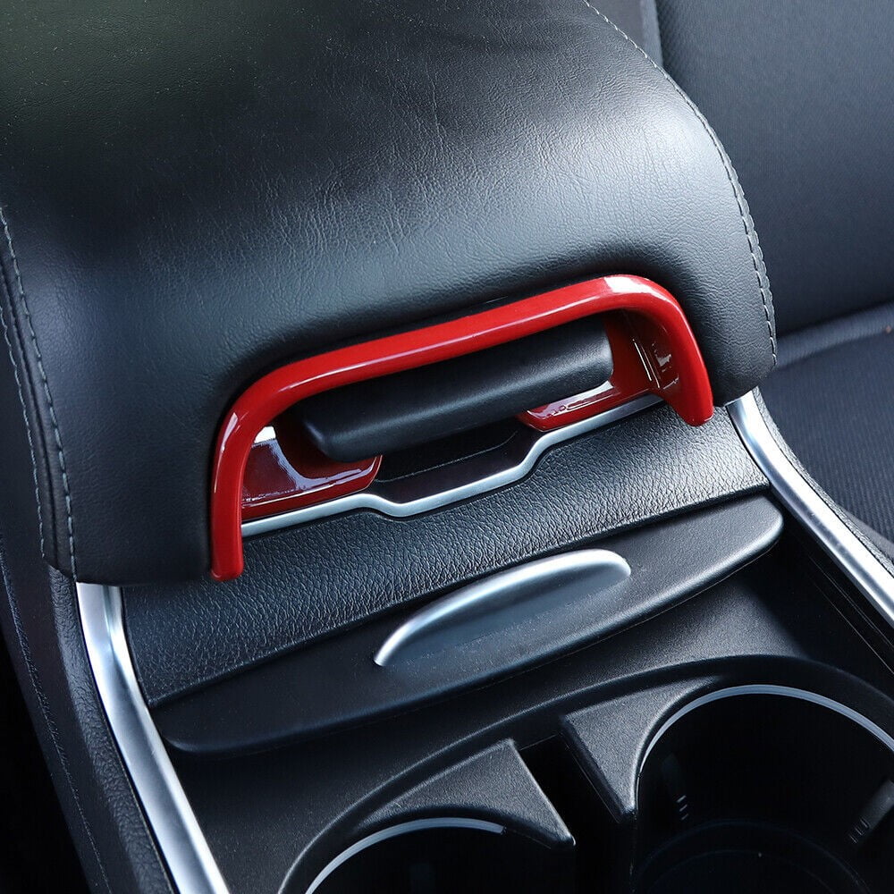 Teledu ABS Red Center Console Armrest Button Trim , 2pcs m