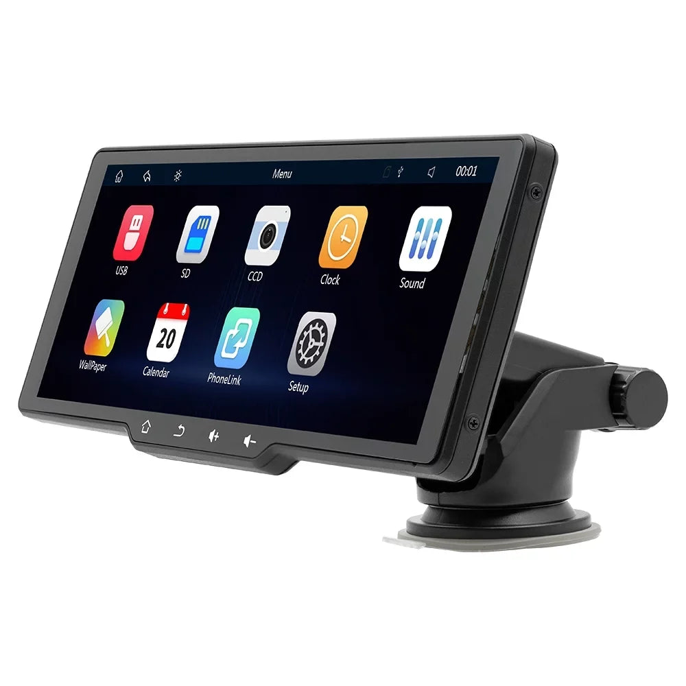 Dcenta Portable Wireless CarPlay Multi-language Car Video Recorder Car Camera Auto Camcorder 10.26in Car Rearview Camera Mobilephone APP Control Car MultiMedia Player