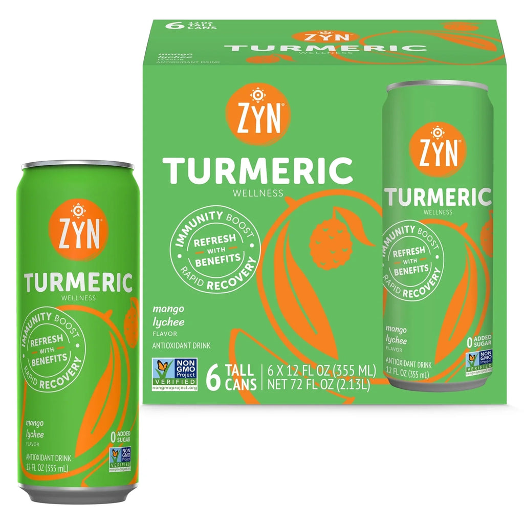 ZYN Immunity & Protection Turmeric Wellness Drinks - Mango Lychee (6 pack)
